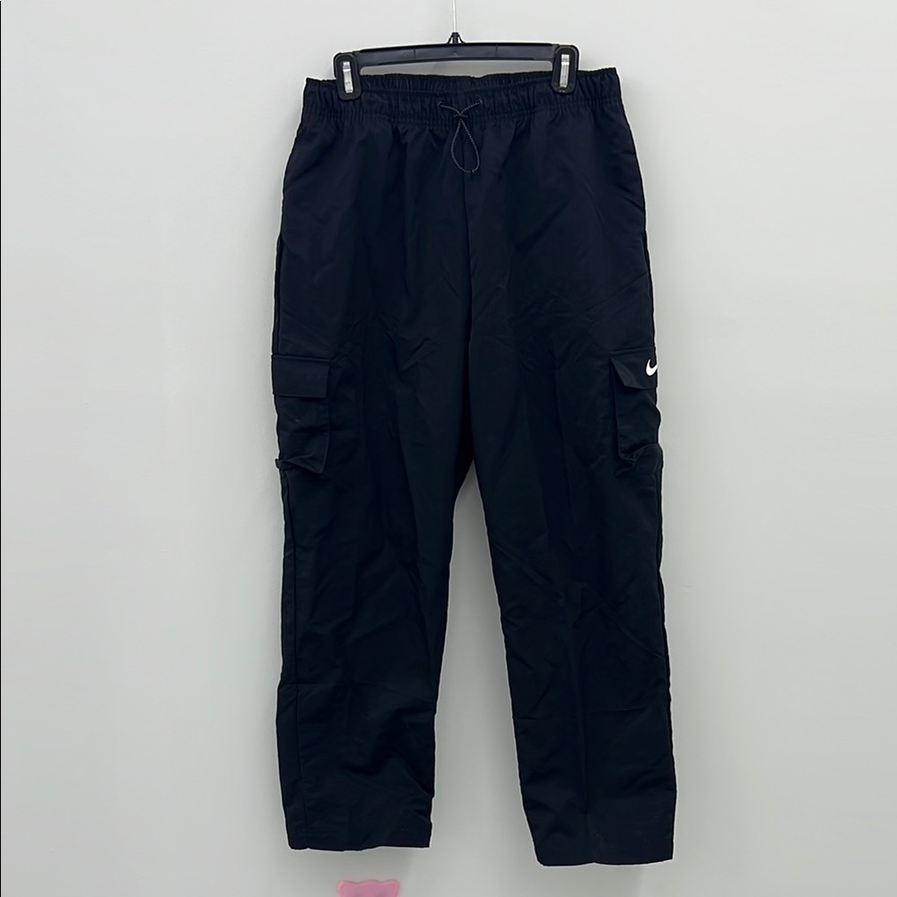 Nike Black Track Pants with Elastic Waistband and Cuffs